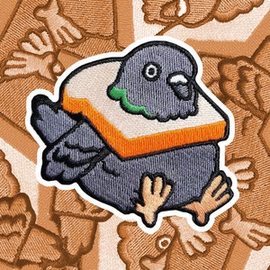 Fat Bread Pigeon Iron-on Patch