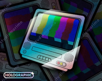 Holografische vinylsticker tv-videorecorder