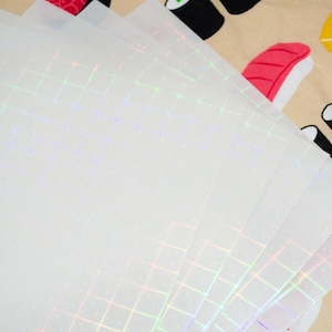 A4 Holographic Self-Adhesive Transparent Film (Prism Grid Pattern)