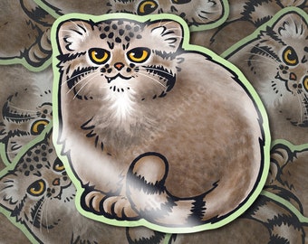 Pallas's Cat / Manul Cat Vinyl Sticker