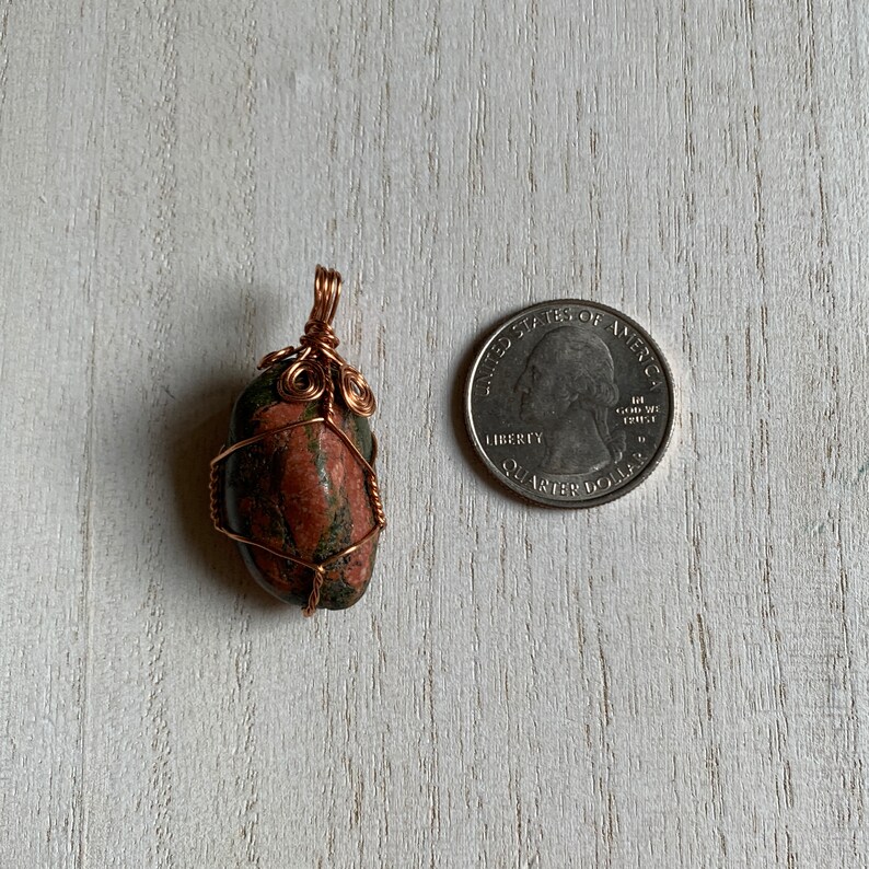 Bronze Wrapped Unakite Stone