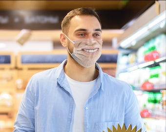 Awkward Smile Fabric Face Mask - When You Want to Smile... But Also Dont