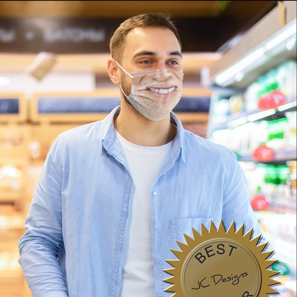 Awkward Smile Fabric Face Mask