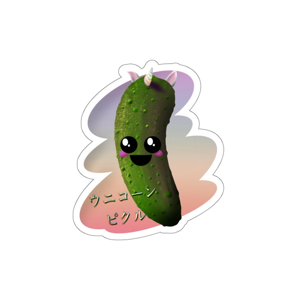 Einhorn Pickle Kiss Cut Sticker Etsy.de