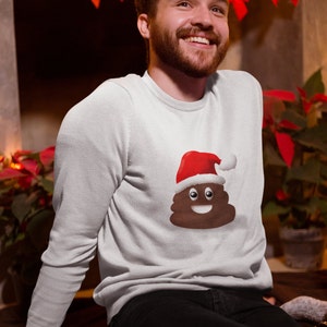 Christmas Poo Emoji Unisex Heavy Blend Crewneck Sweatshirt