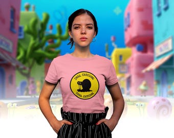 Snail Crossing Unisex T-Shirt aus schwerer Baumwolle, lustiges grafisches T-Shirt, schrulliges Shirt