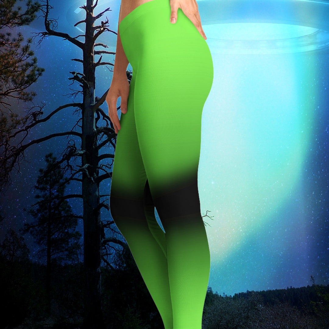 Women’s Green Chroma Leggings – Vibrant Stretch Skinny Leggings main image 0