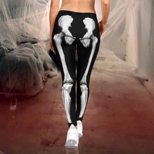 Skeleton Women&#39;s Casual Leggings (AOP)