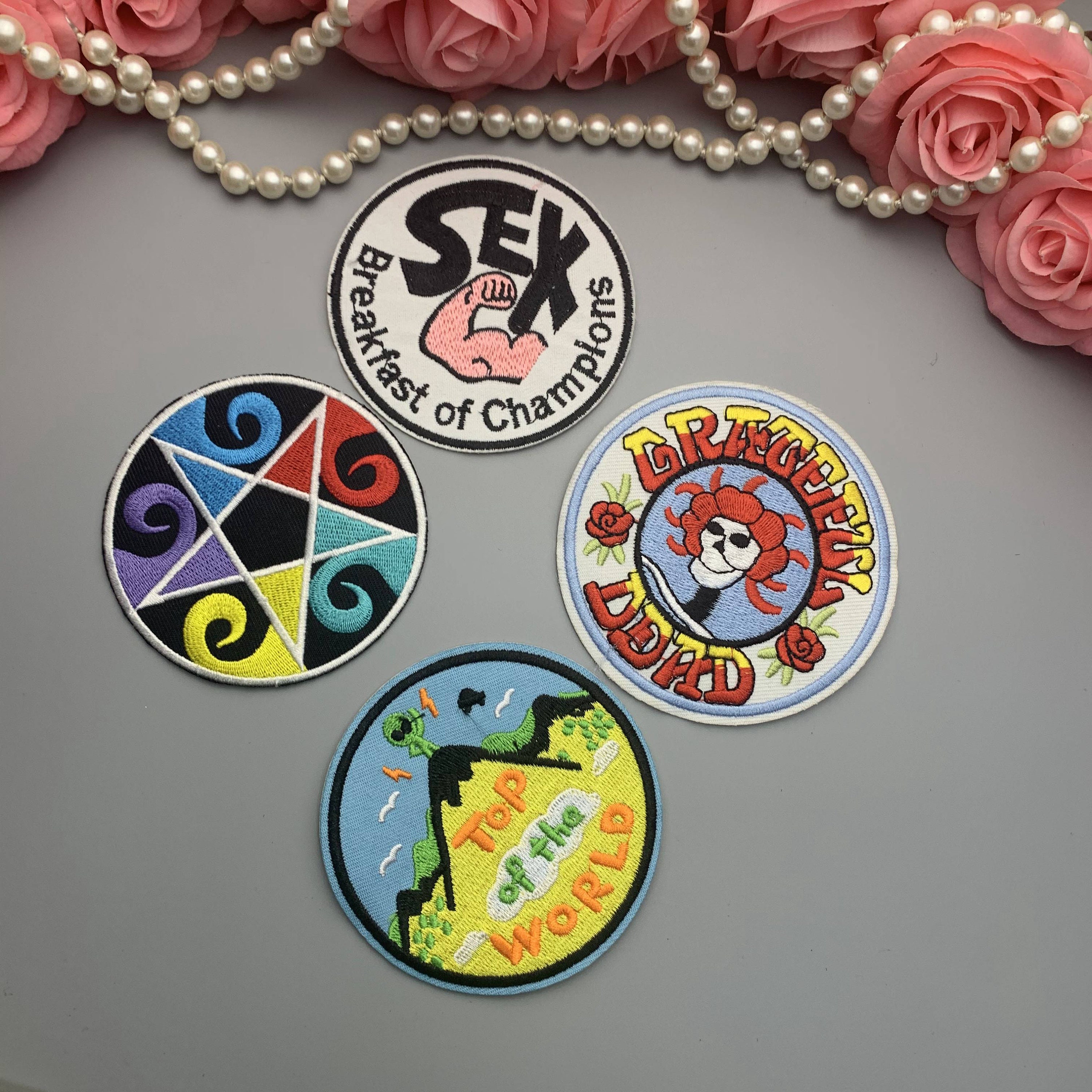 Colorful skull bra patch high quality embroidery patch patch Etsy