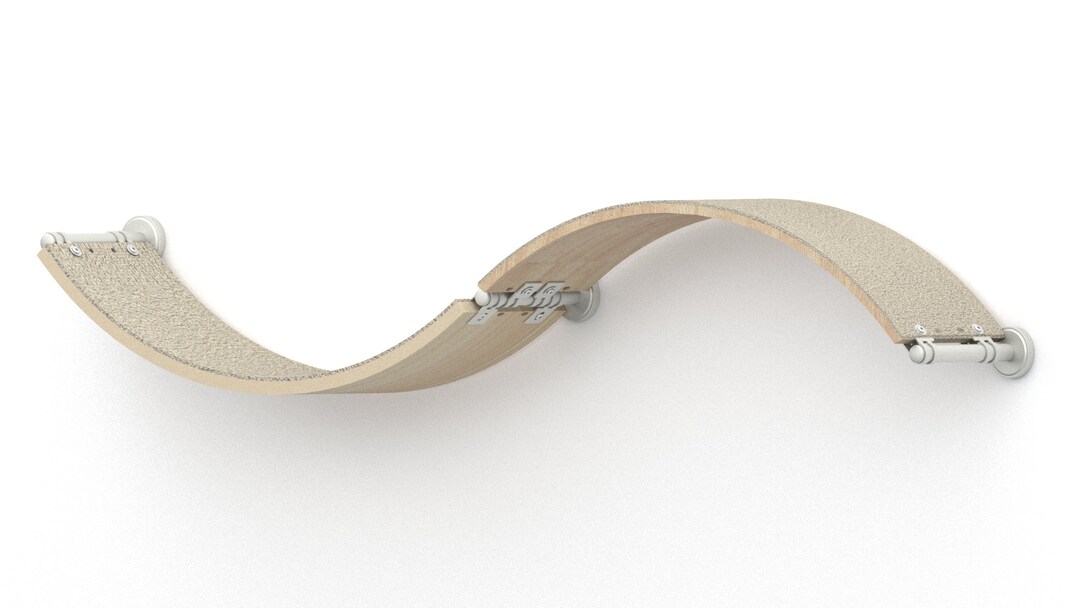 Curved Cat Perch WAVE KIT Modern Cat Furniture Cat Tree Etsy