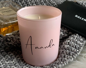 Personalised Soy Candle | Various Fonts | Bridesmaid Gift | Handmade Gift Idea | Custom Name | Home Decor |