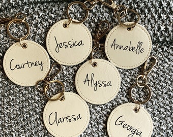 Personalised Keyring | Bridesmaid Gift | Leather PU | Bridal Party Proposal | Mother’s Day | Gift Ideas | Bag Tag |
