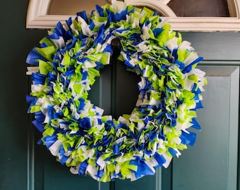 Seattle Seahawks Waterproof Handmade Plastic Wreath