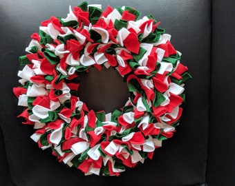 Merry Christmas Traditional Felt Wreath