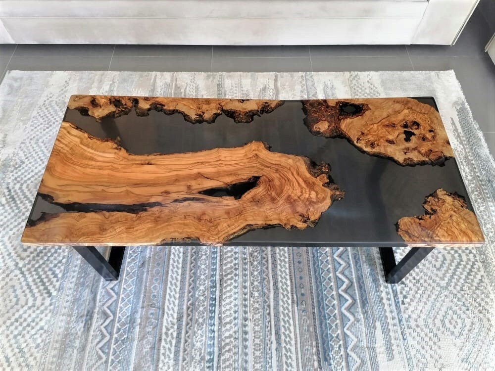 Handmade Coffee Table, Epoxy Coffee Table, Custom 30 Oval Olive Wood Epoxy  Table, Handmade Coffee Table, Custom Order for Marcus -  Israel