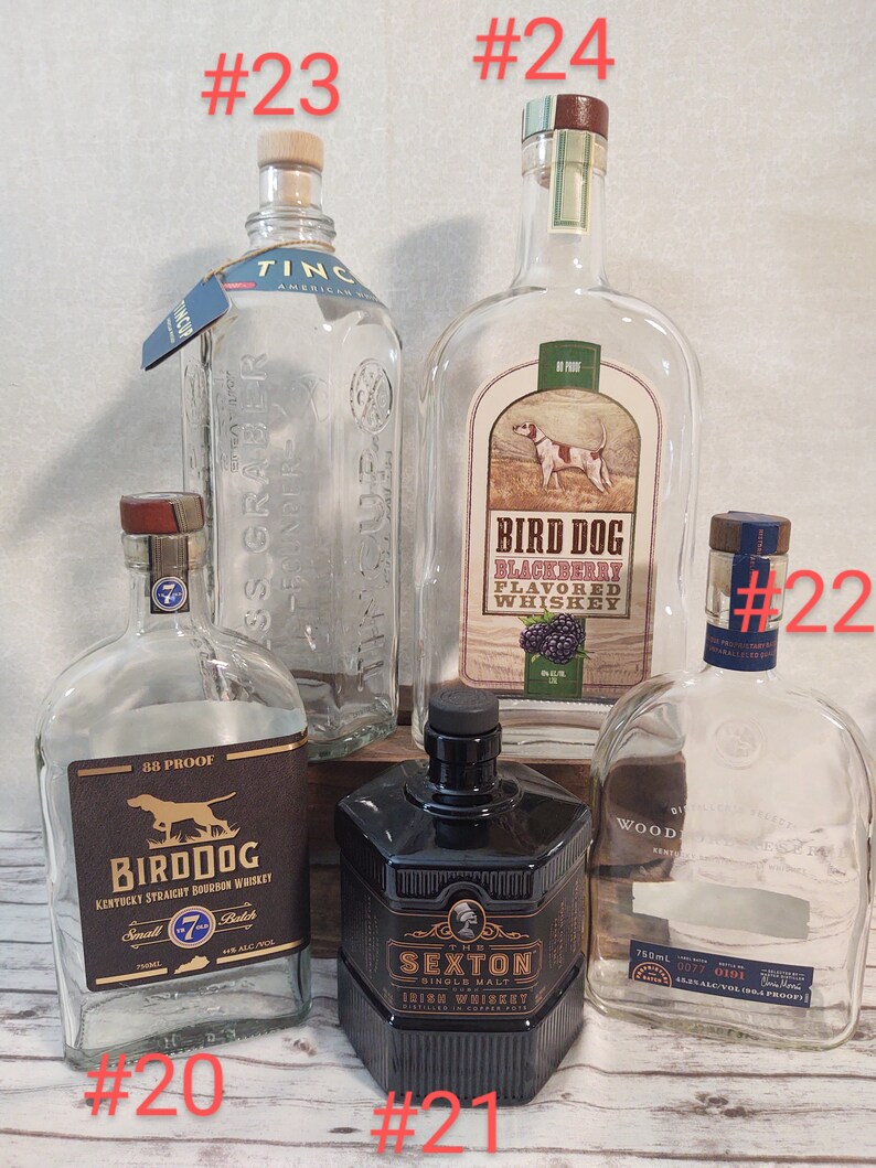 Empty Glass Liquor Bottles. Crafts Home Decor Party Decor Etsy