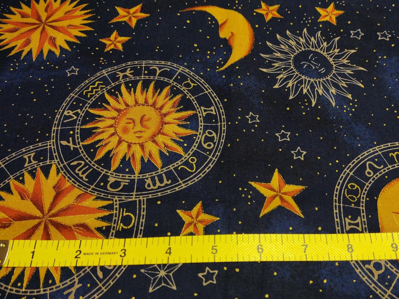 Moon Stars Fabric 100 Cotton. Beautiful Color Space Fabric Etsy