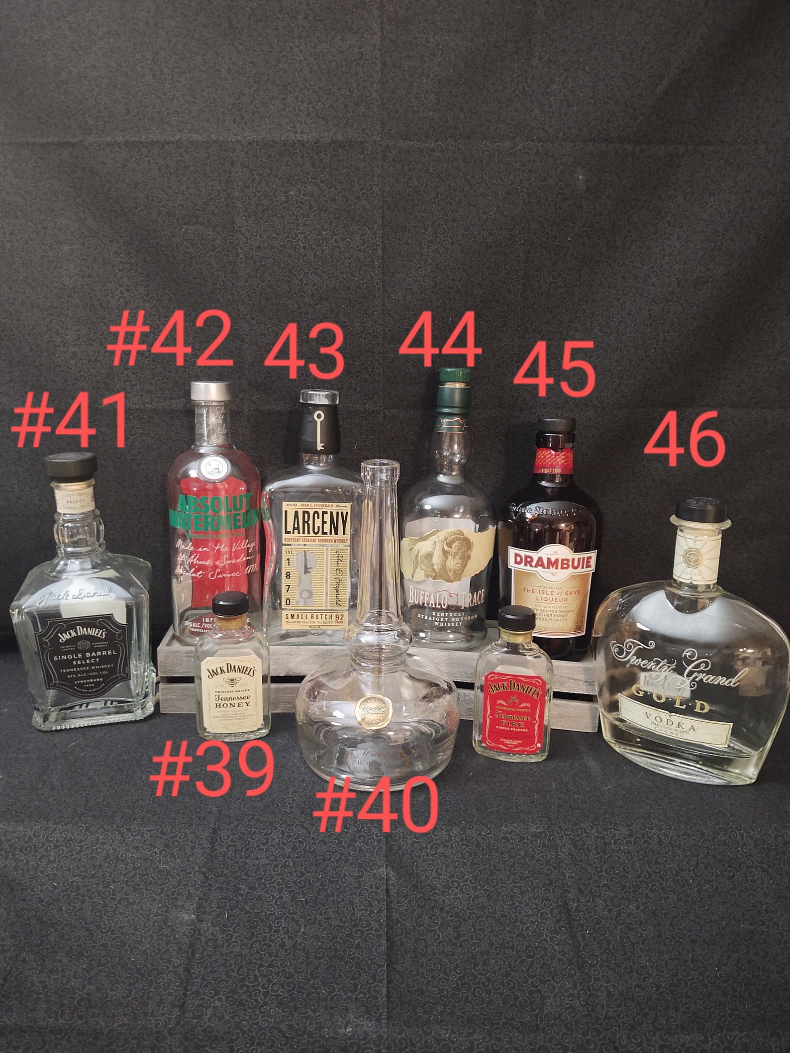 Empty Glass Liquor Bottles. Crafts Home Decor Party Decor Etsy