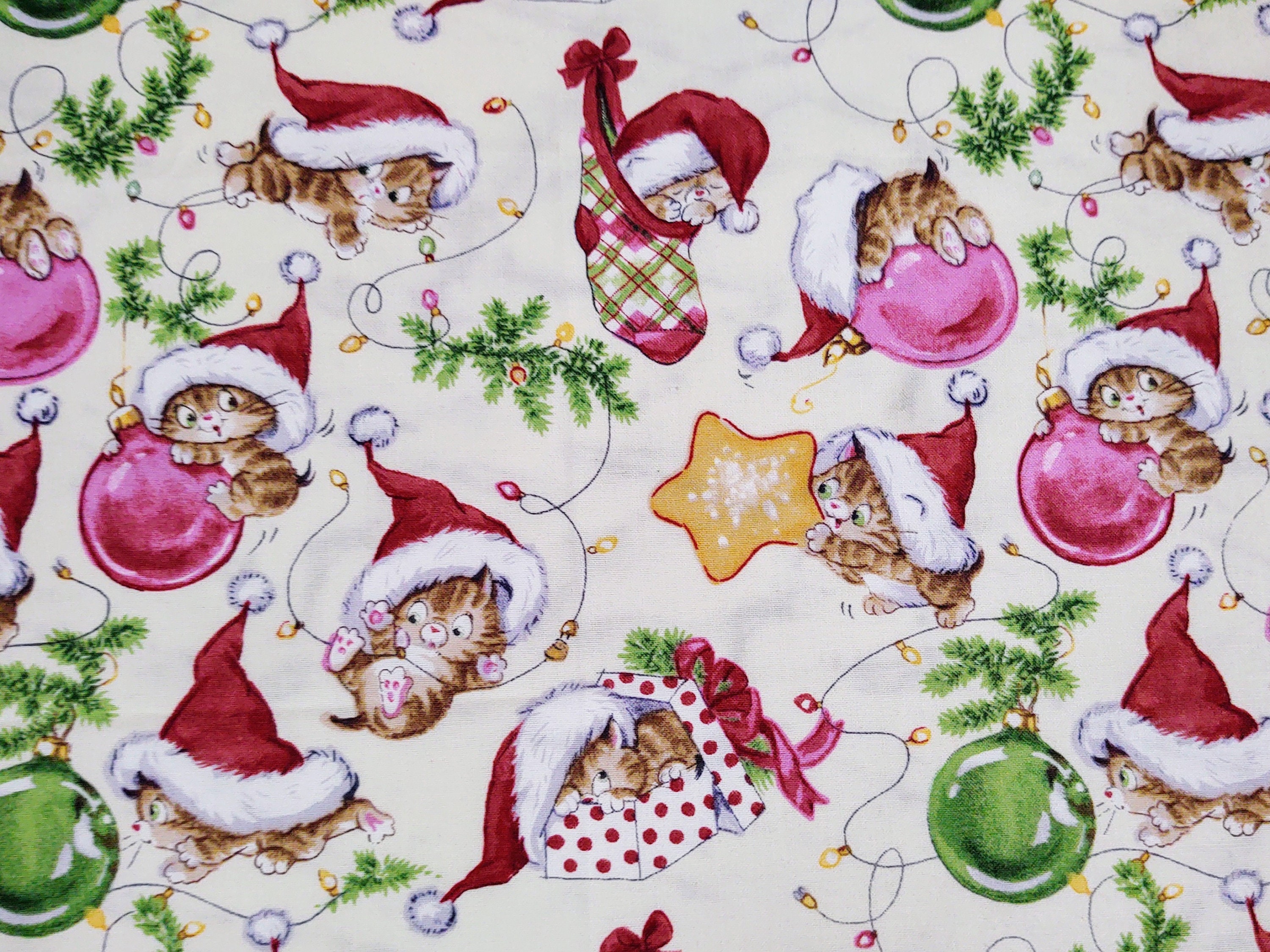 Christmas Cotton Fabric Christmas Holiday cotton fabric. 100 Etsy