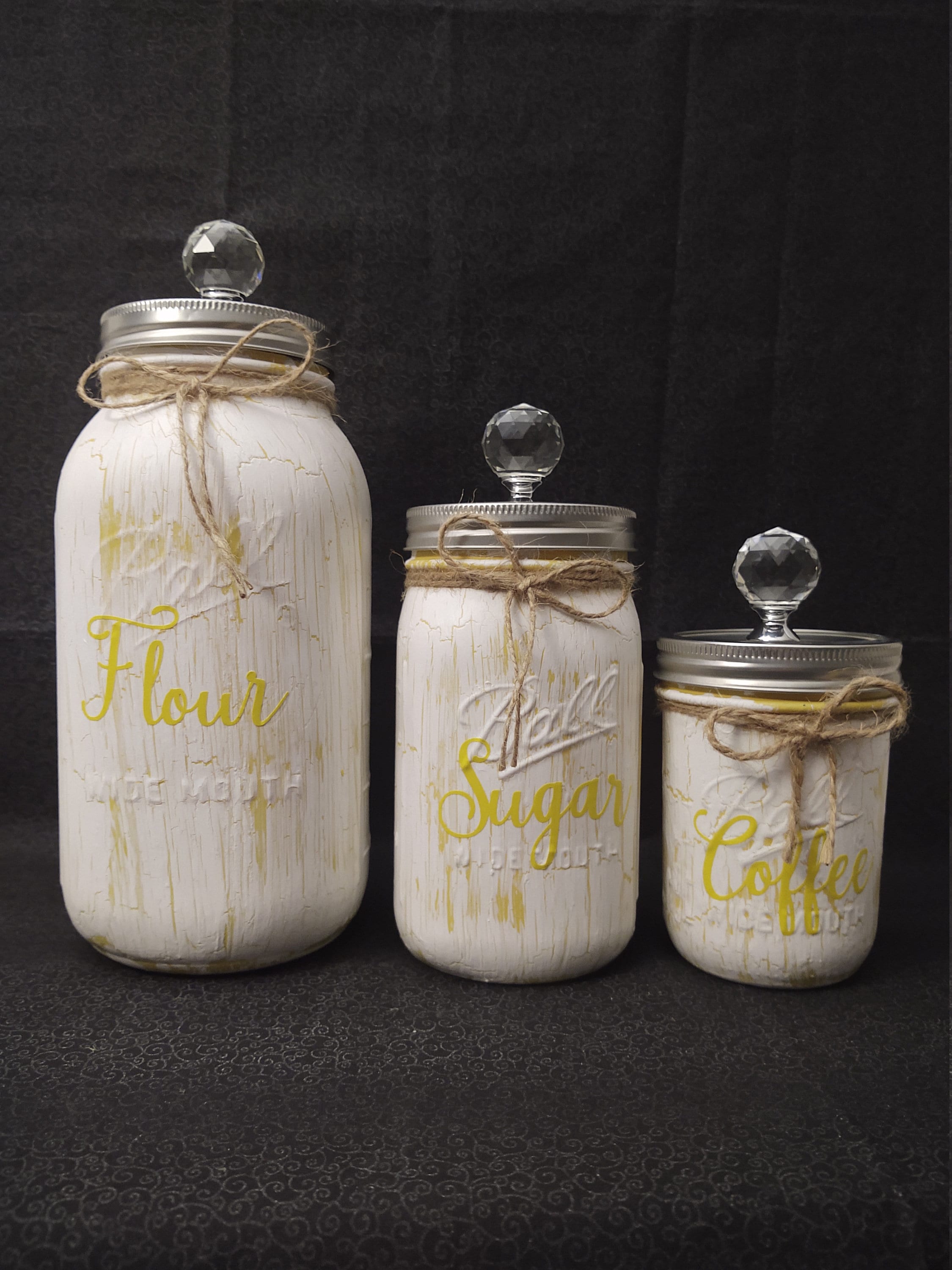 Mason Jar Canister Set Kitchen Canister Set. Etsy