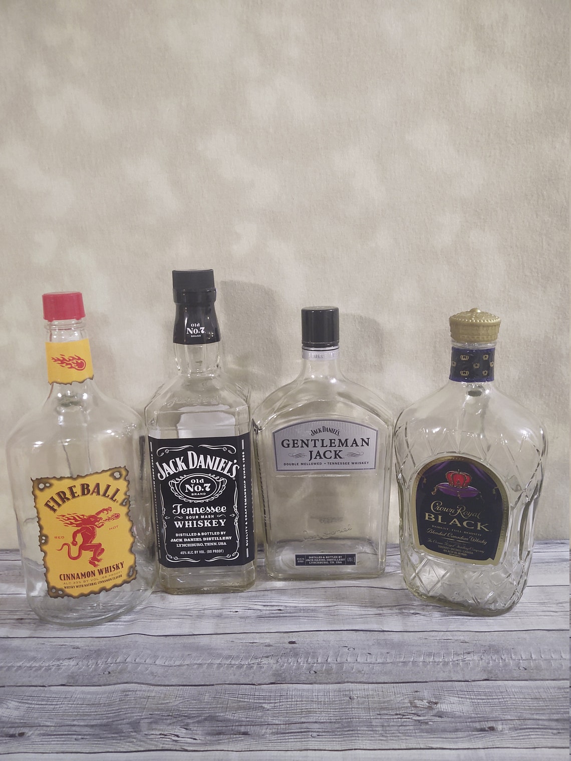 Jack Daniels Empty Glass Liquor Bottles. Craft Supplies image 0