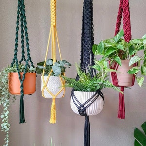 Plant Hangers - Macrame Plant Hangers with metal ring