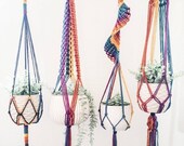 Rainbow Macrame Plant Hanging