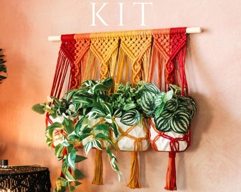 DIY Macrame Wall Plant Hanger Kit - Macrame Plant Hanger Pattern