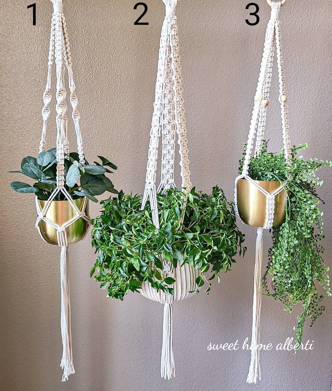 Macrame Plant Hanger - Suspension de Plante Naturelle