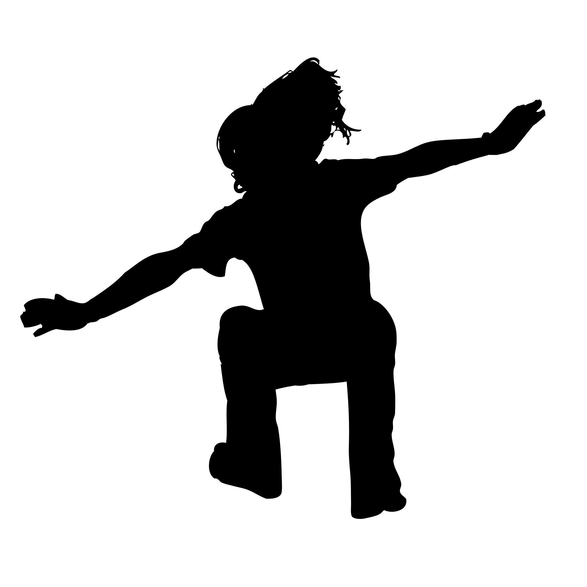 Girl Leaping Silhouette