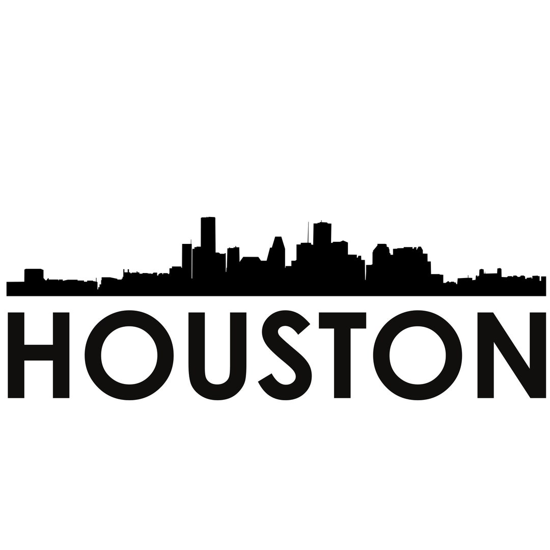 Houston Skyline Houston SVG Silhouette Svg Dxf Pdf Png Jpg - Etsy