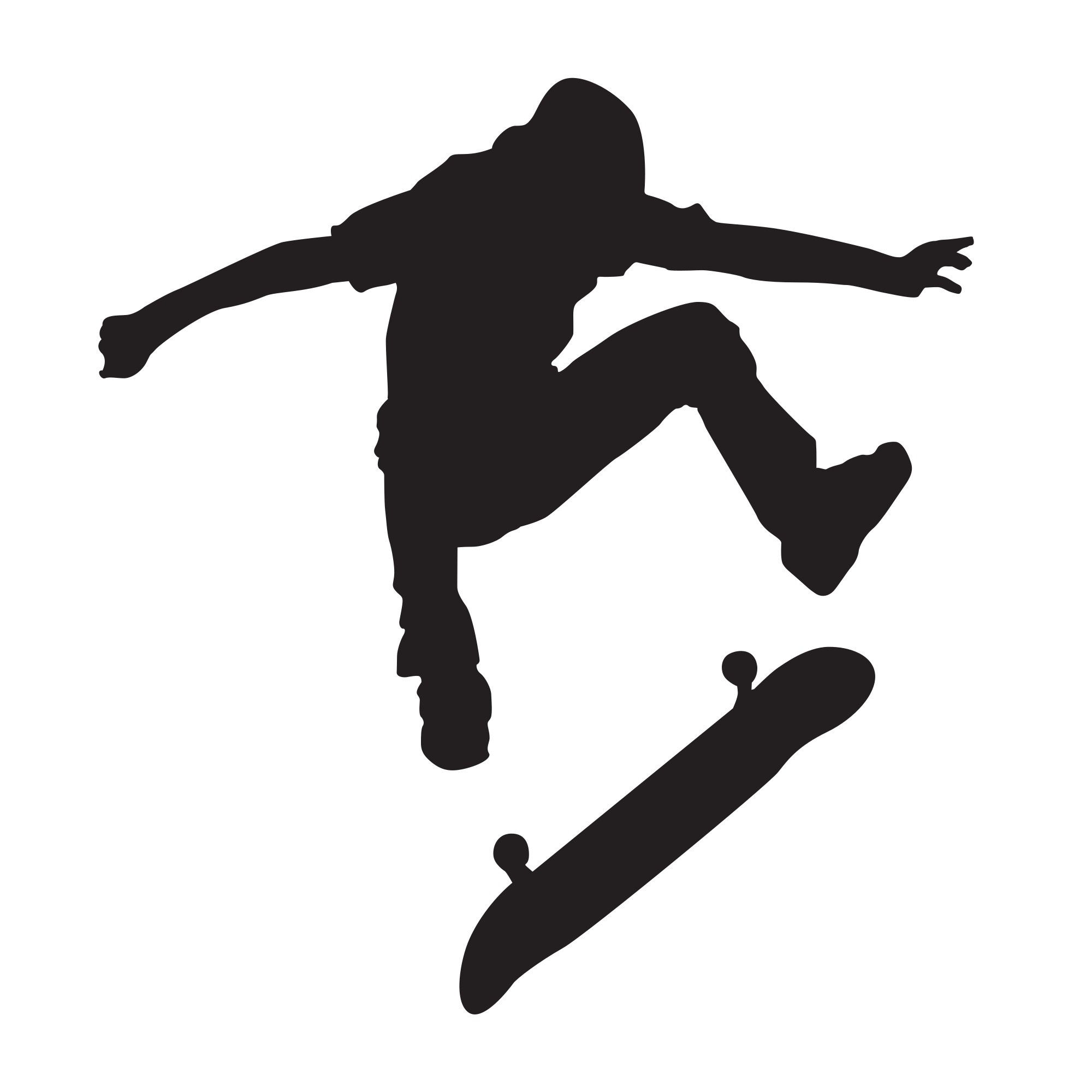 Skateboarder Silhouette Png