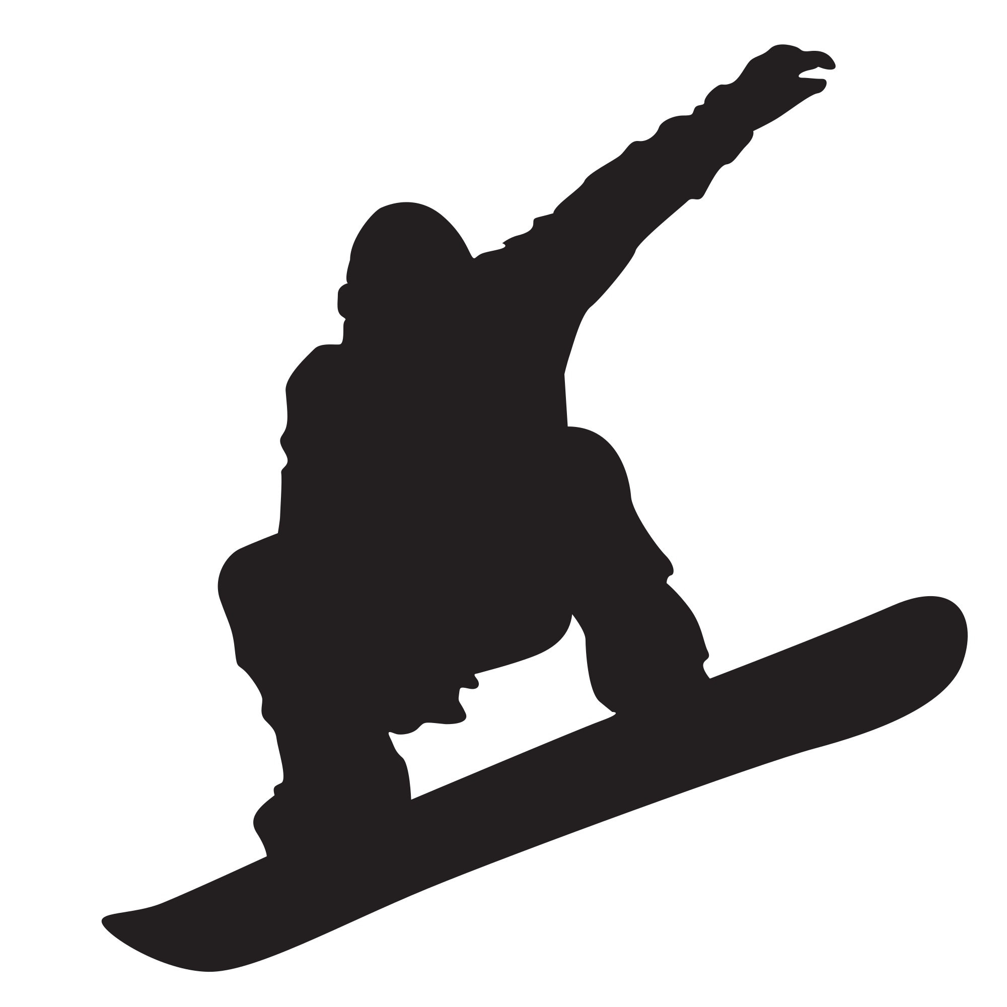 Snowboarding Silhouette Snowboard Svg Dxf Eps Silhouette Rld Etsy