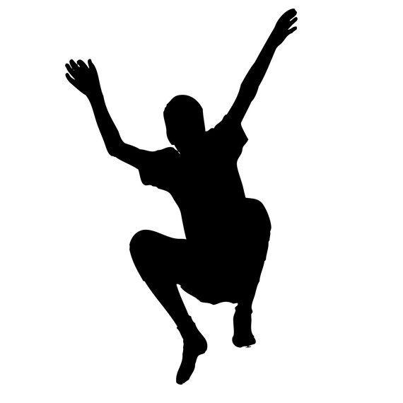 Boy Jumping Silhouette Boy Svg Svg Eps Silhouette Rld Etsy