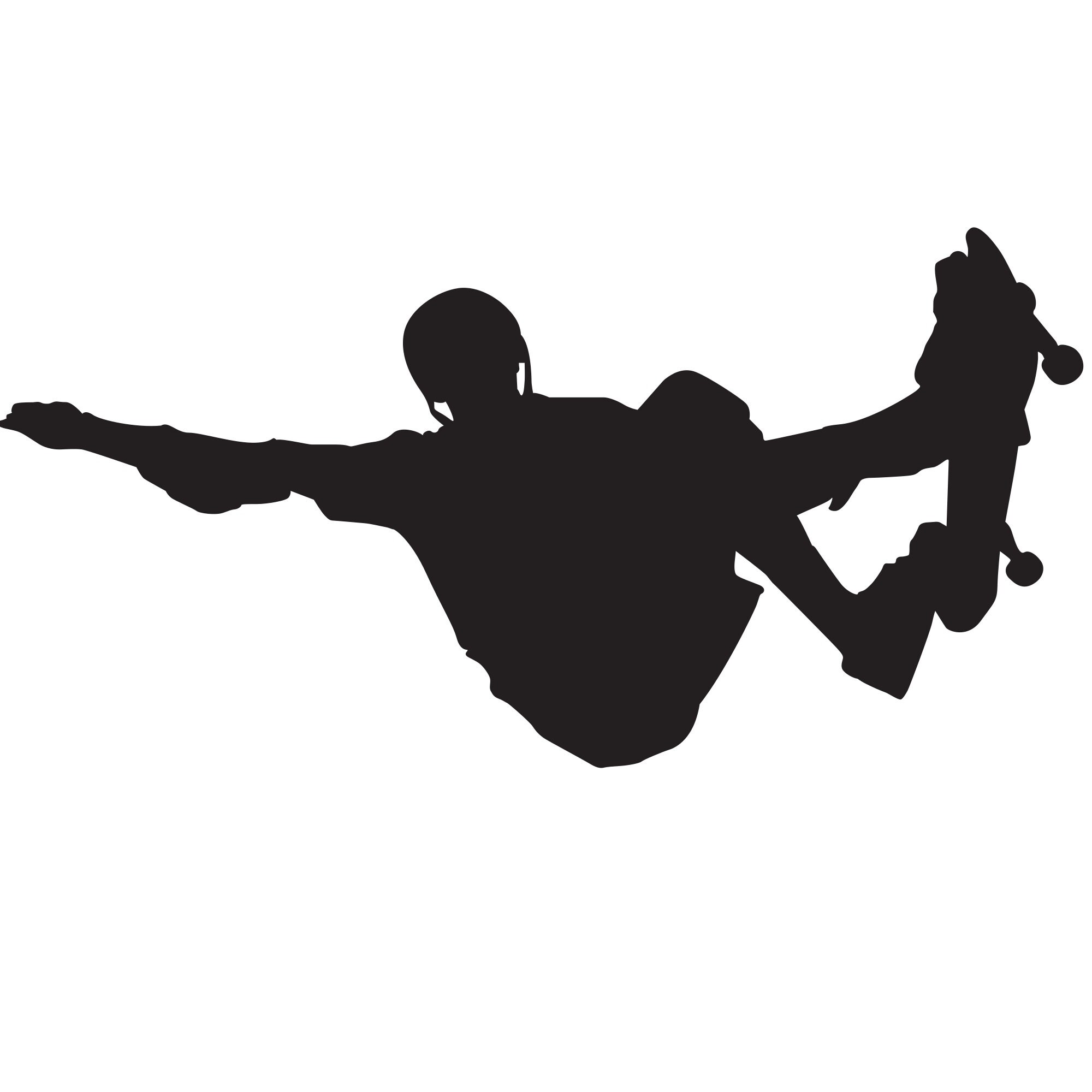 Download Boy On Skateboard Silhouette Svg Dxf Eps Silhouette Rld Etsy