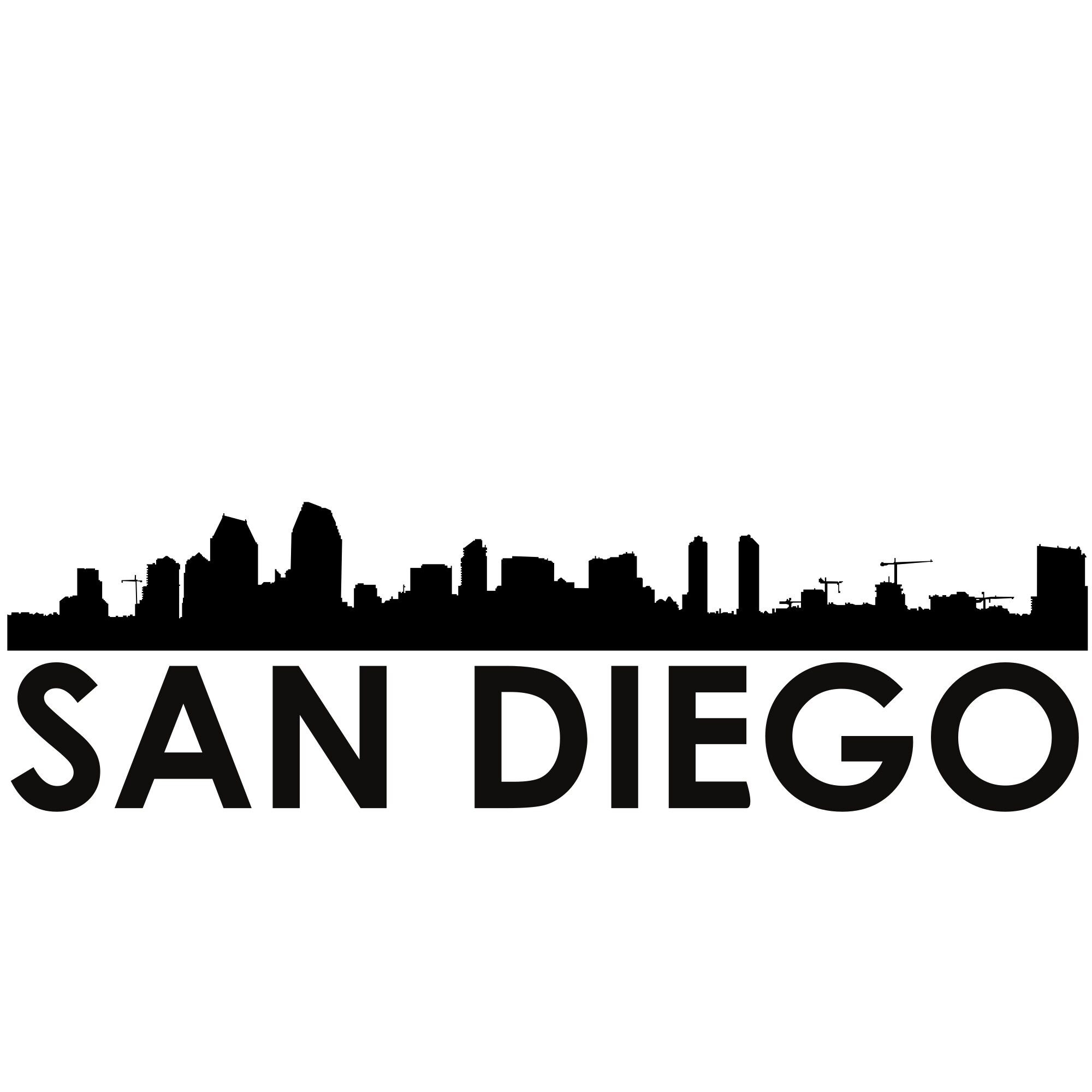 San Diego Skyline San Diego SVG Silhouette Svg Dxf Pdf Png Etsy