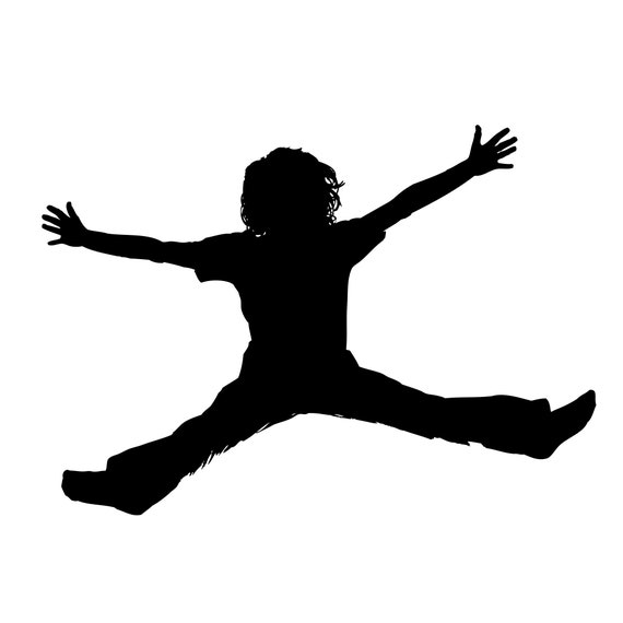 Child Jumping Silhouette