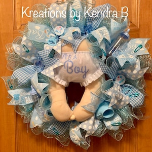 It’s a Boy Wreath, Baby Shower Wreath, Baby Shower Gift, Baby Boy Wreath