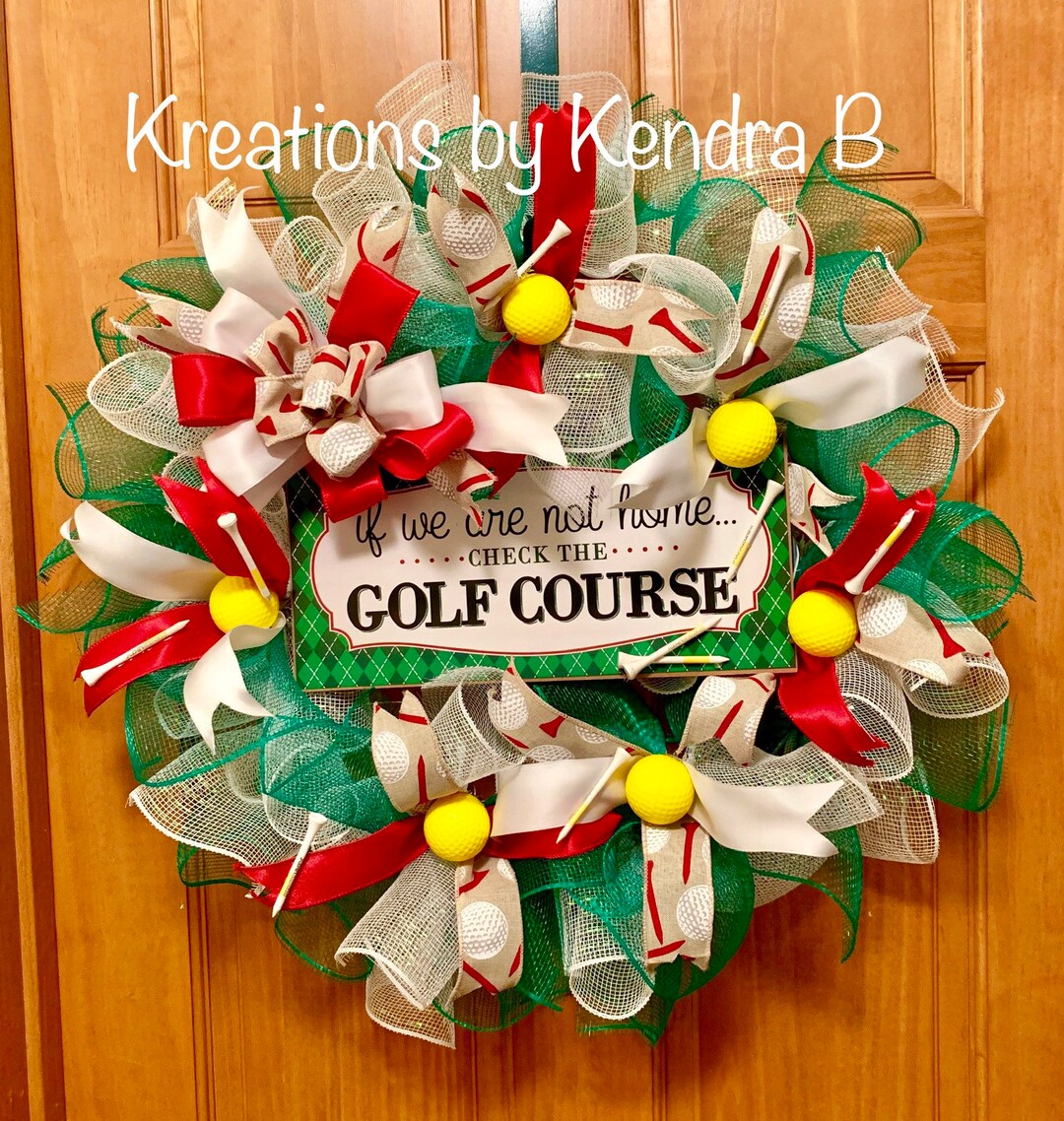 Golfer Wreath Golf Wreath Gift for Golfer Golf Decor Etsy