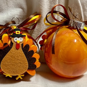 Fall Ornaments, Thanksgiving Ornaments, Hand Painted Ornaments, Fall Decoration, Fall Decor