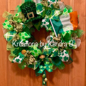 St Patricks Day Wreath, St Patricks Day Decoration, St Patricks Day Decor, Irish Wreath