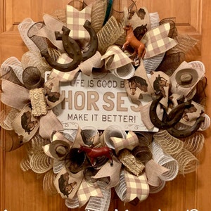 Horse Wreath, Horse Lover Wreath, Gift for Horse Lover