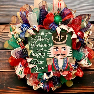 Nutcracker Christmas Wreath, Christmas Wreath, Nutcracker Decor, Nutcracker Wreath, Nutcracker