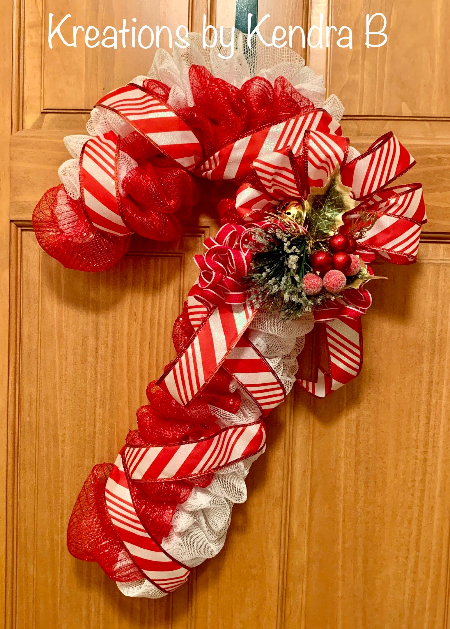 Candy Cane Christmas Wreath, Christmas Wreath - Etsy