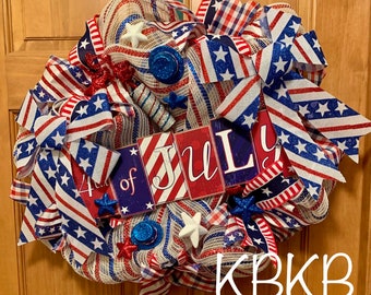 4th of July Wreath, patriotic wreath