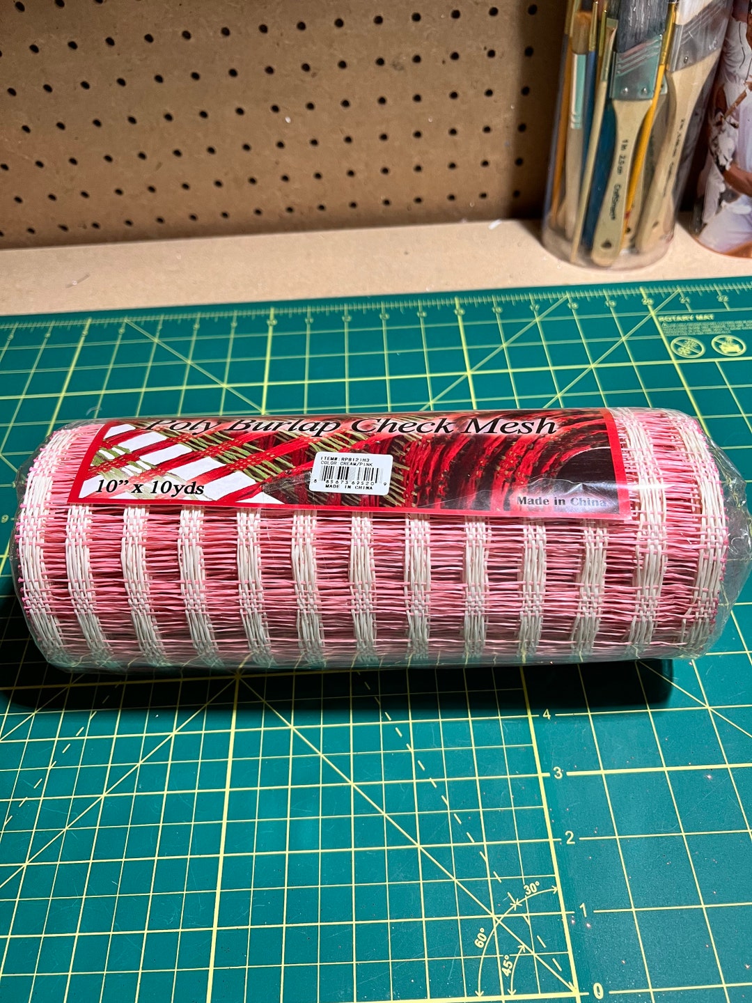 Poly Burlap Check Mesh 10”x10 Yds, Burlap Mesh, Mesh for Wreaths ...