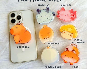Chonky animal phone magsafe keychain series Capybara Seabunny Axolotl Foxy Chonky duck
