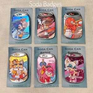 Sonic The Hedgehog Soda Can Badge 8.5x 5.5cm