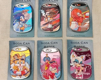 Sonic The Hedgehog Soda Can Badge 8.5x 5.5cm