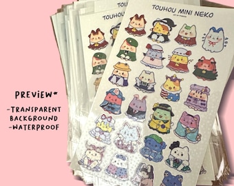 Touhou fan merch stickers 9 x 14.5cm